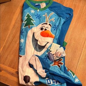 Disney Olaf Kids Pajama Set - Blue and Green